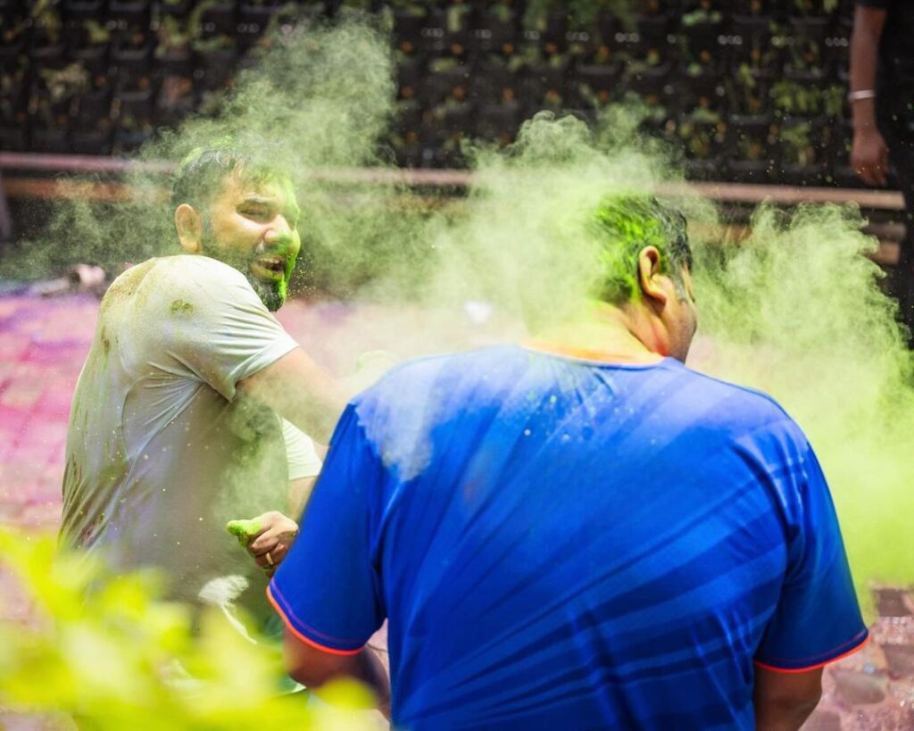 Rohit Sharma Celebrates Holi