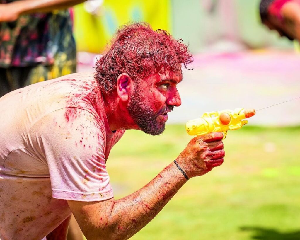 Rohit Sharma Celebrates Holi